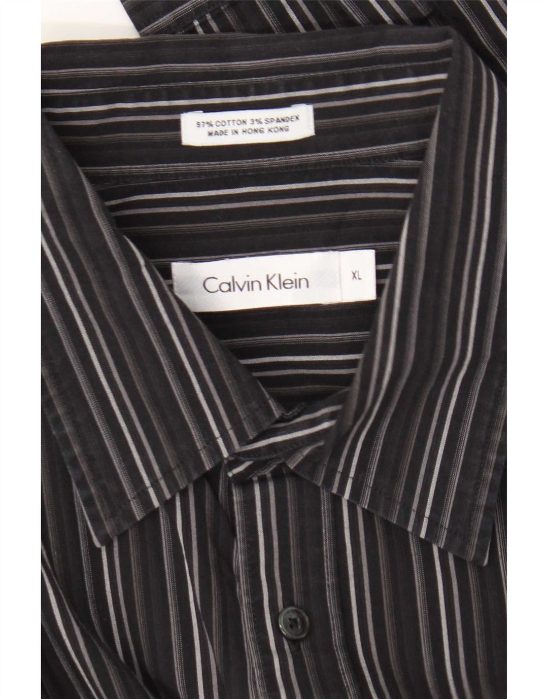 Koszula męska Calvin Klein XL, czarna, bawełniana w paski
