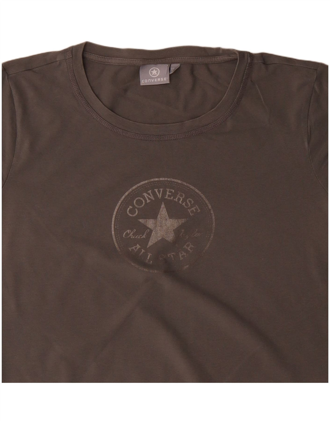 Damska koszulka z grafiką CONVERSE Top UK 18 XL, szara bawełna