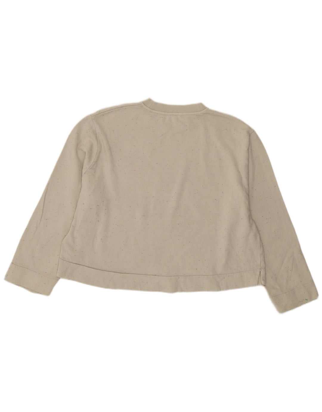 Cos Damska bluza oversize UK 10, mała, biała, nakrapiana bawełna