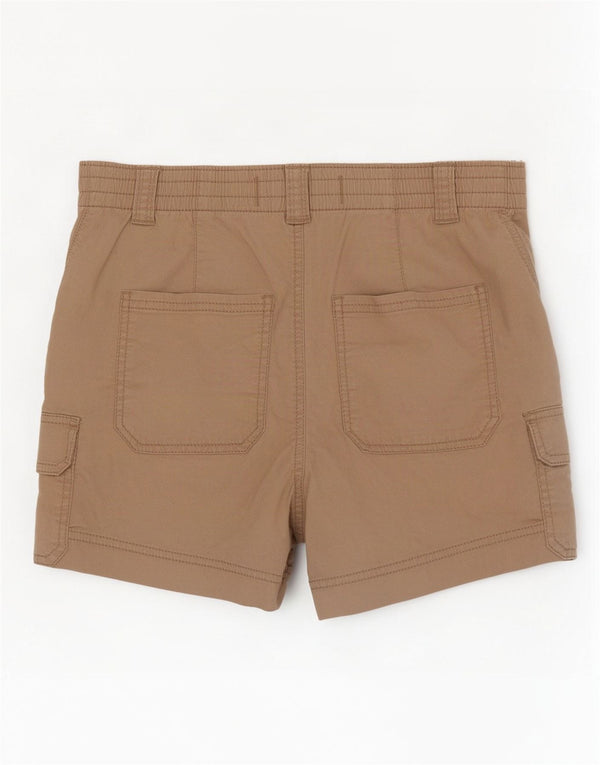 Damskie spodenki cargo Hollister Mom z wysokim stanem, średnie W30, beżowa bawełna