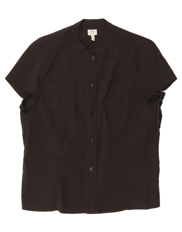 ARMANI Womens Short Sleeve Shirt UK 16 Large Black