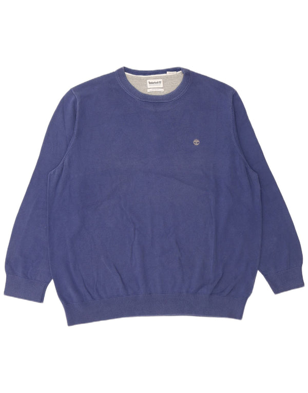 Męski sweter Timberland z okrągłym dekoltem 3XL, niebieska bawełna