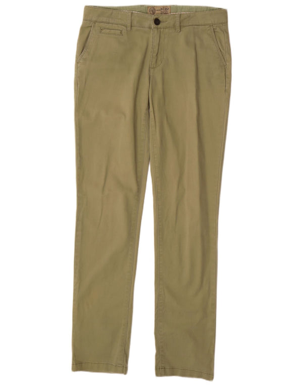 Spodnie damskie typu slim chino FAT FACE UK 10 Small W32 L32 Khaki Cotton