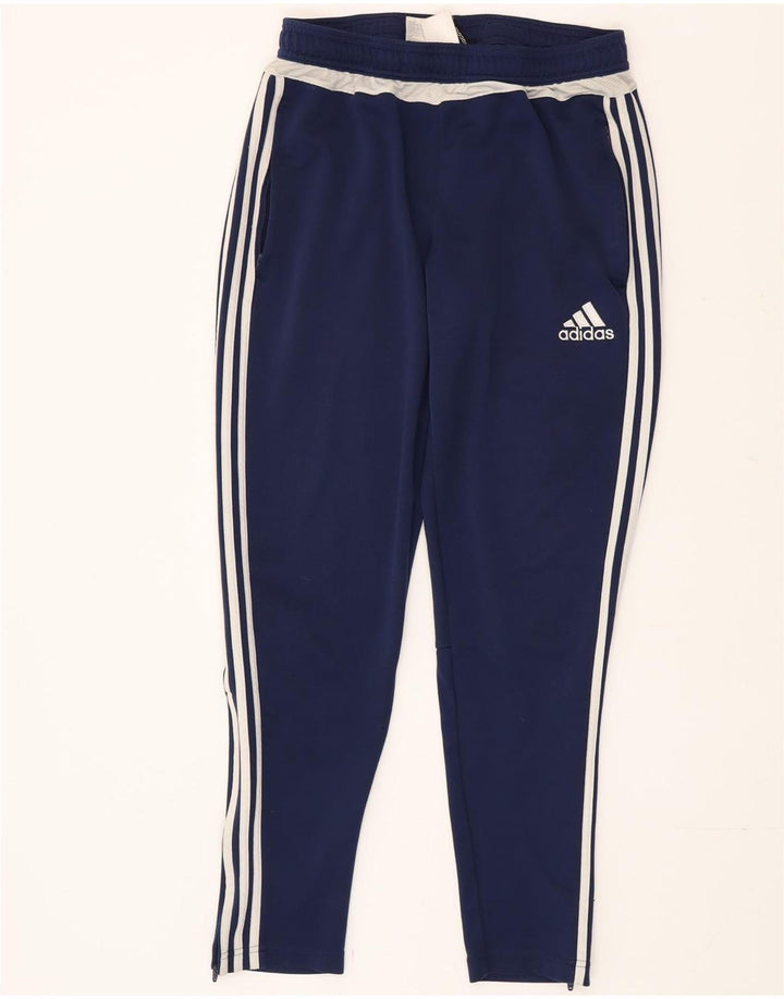 Męskie spodnie dresowe Adidas Climacool, średni granatowy poliester