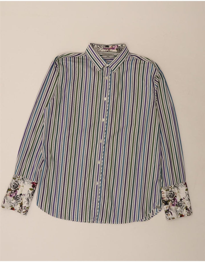 Koszula wizytowa TED BAKER, rozmiar 5, duża, niebieska, bawełniana w prążki