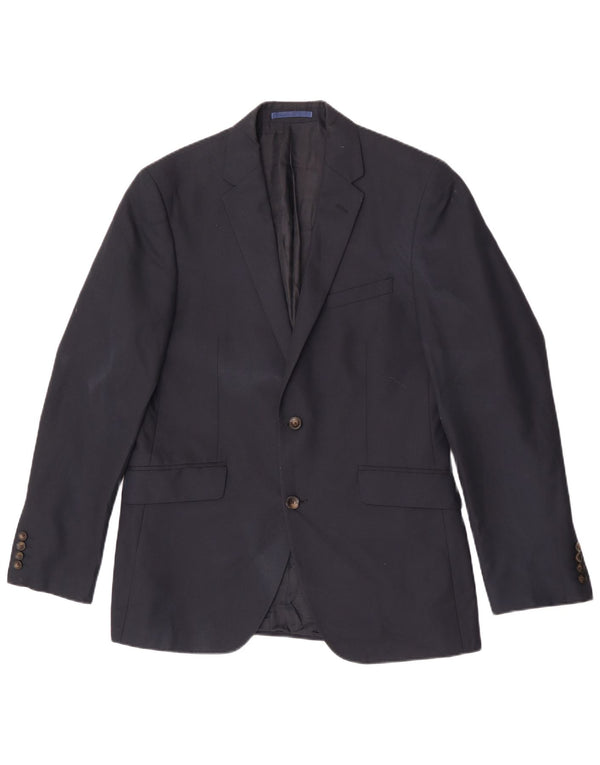 Marks & Spencer Mens 2 Button Blazer Jacket UK 38 Medium Navy Blue