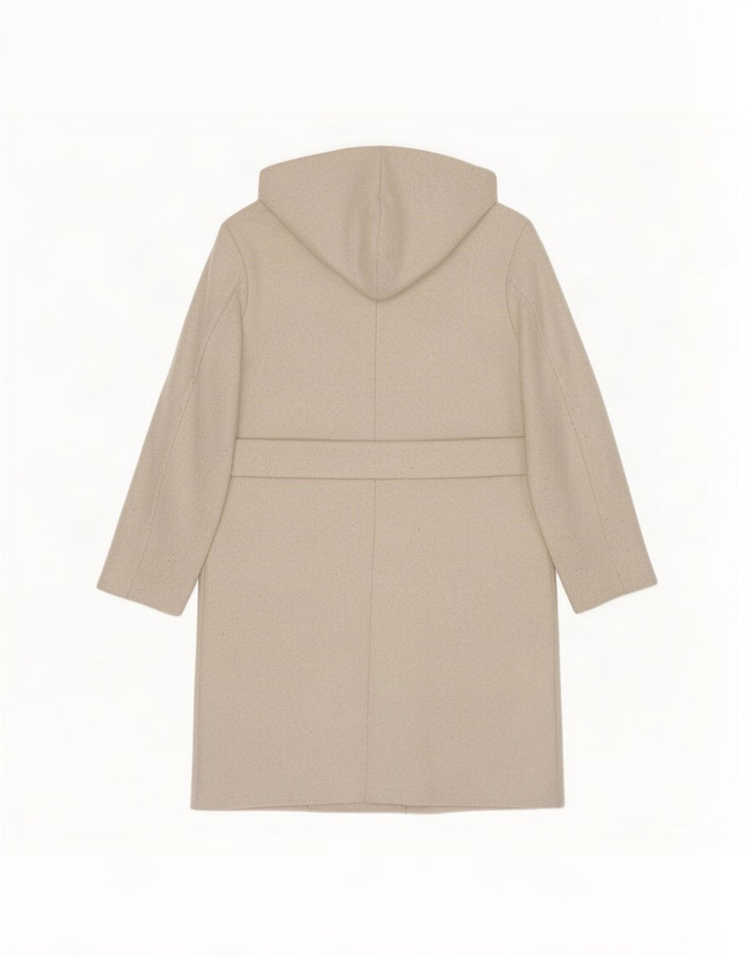 Damski płaszcz z kapturem, oversize, dwurzędowy Zara UK 10 Small Beige