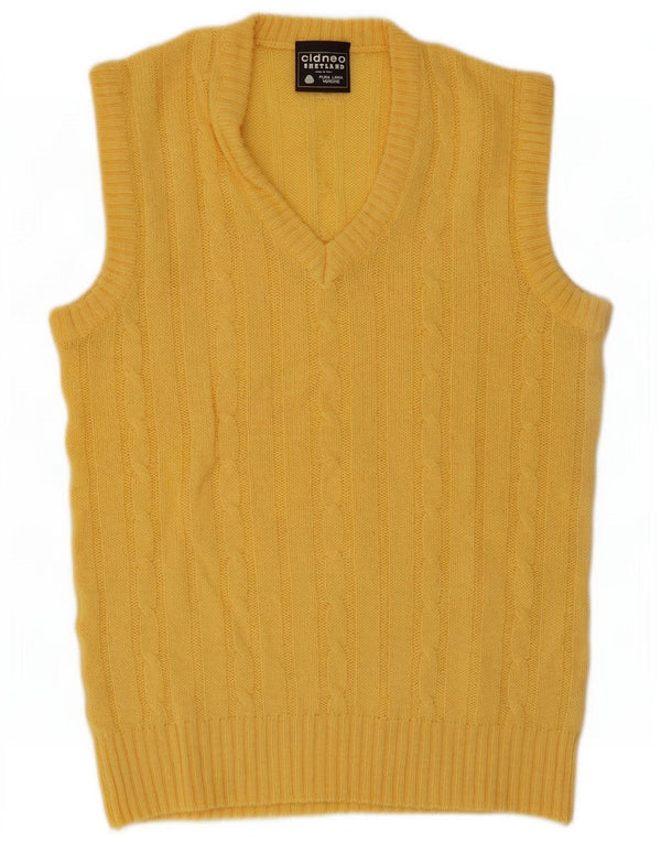 Męski podkoszulek Shetland z kamizelką XL, żółta wełna