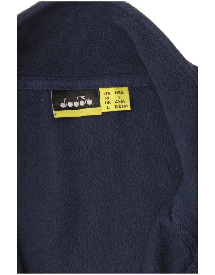 Męska kurtka polarowa DIADORA UK 40, duża, granatowa