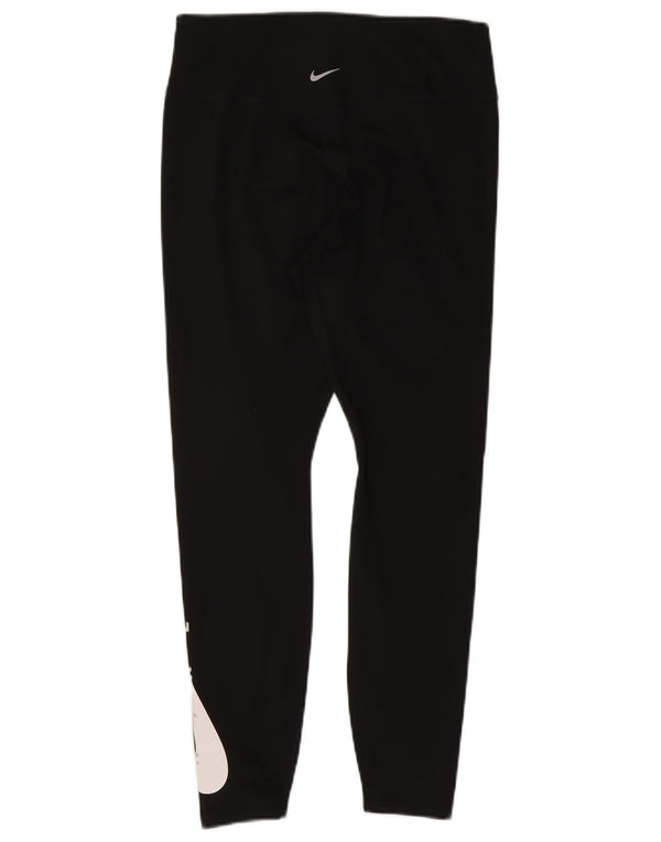 Damskie legginsy Nike Dri Fit Graphic UK 14, duże, czarne, poliestrowe