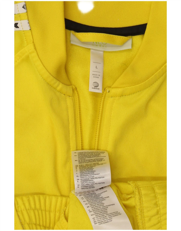 Damska kurtka dresowa ADIDAS UK 16, duża, żółta, poliester