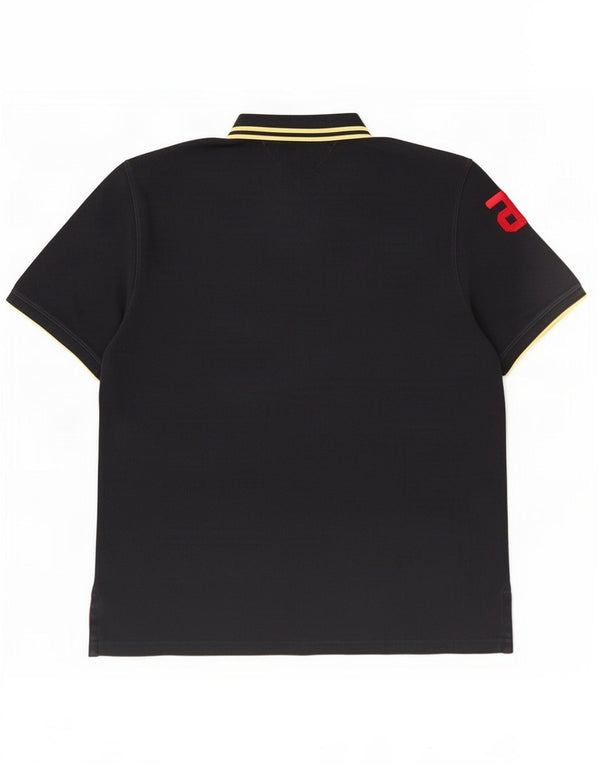 Męska koszulka polo Tommy Hilfiger z grafiką 2XL, bawełniana w czarne paski