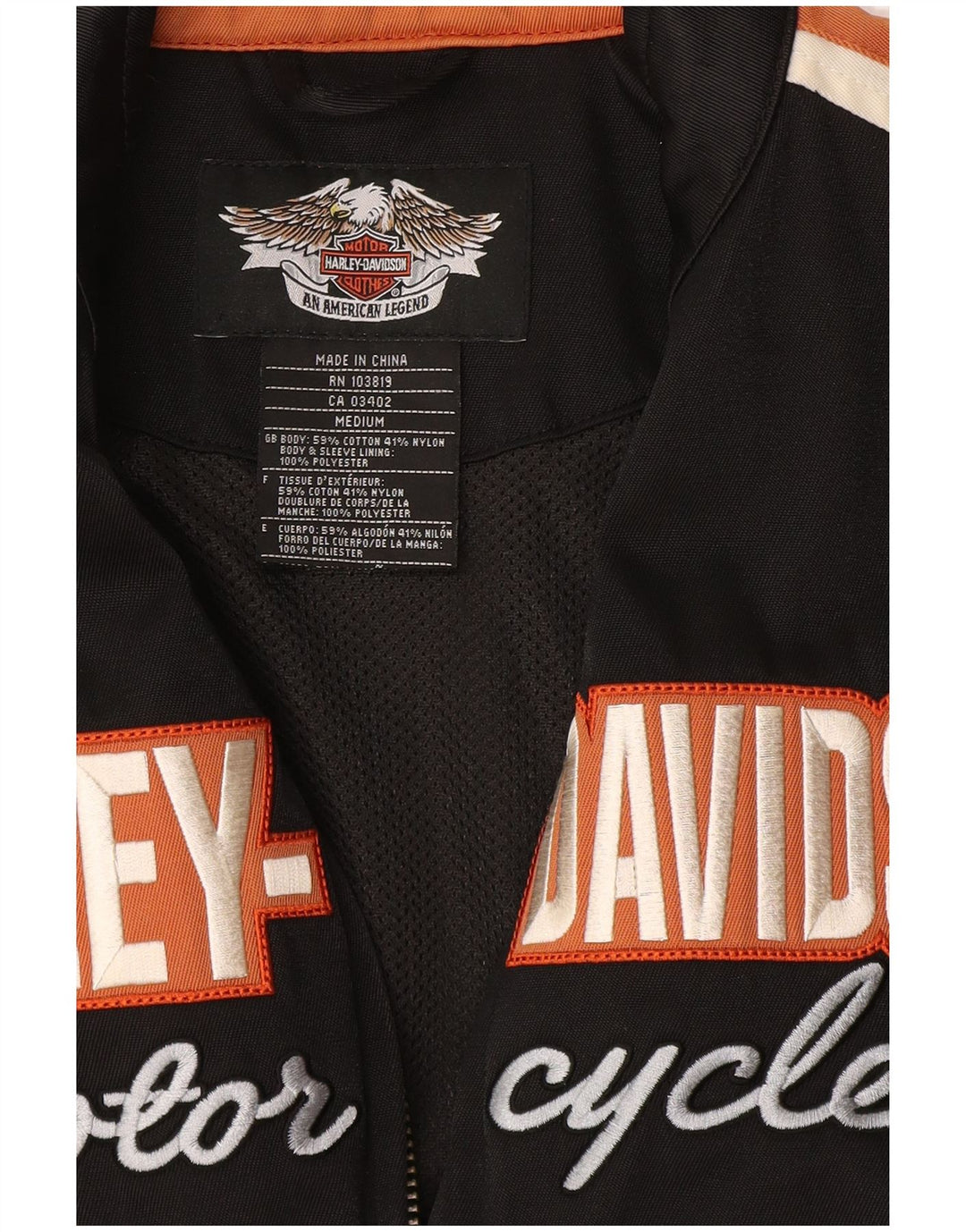 Damska kurtka dresowa Harley Davidson UK 14 w kolorze średniej czerni