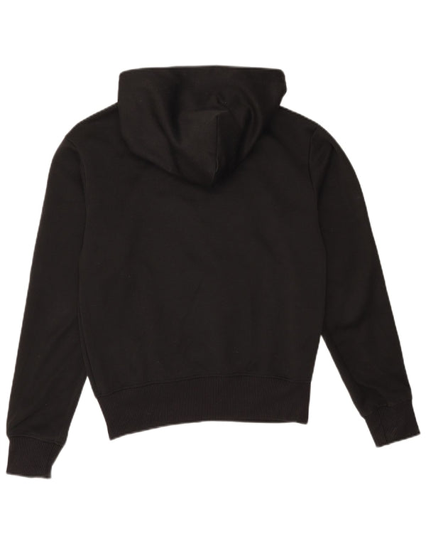 Adidas Womens Graphic Zip Hoodie Sweater UK 10 Small Black Polyester