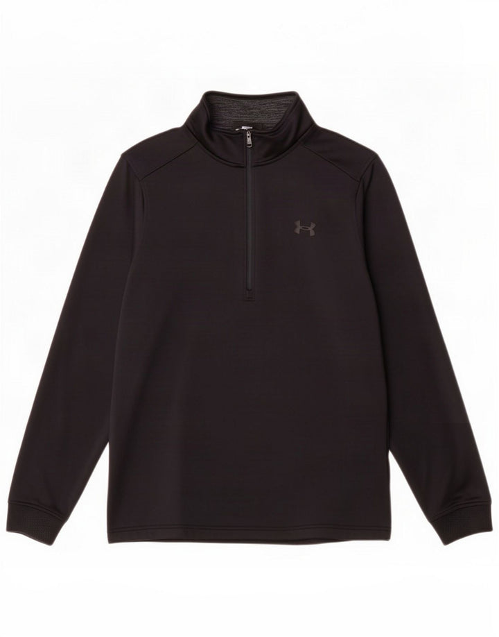 Męski dres Under Armour Cold Gear z zamkiem błyskawicznym na szyi, mały czarny