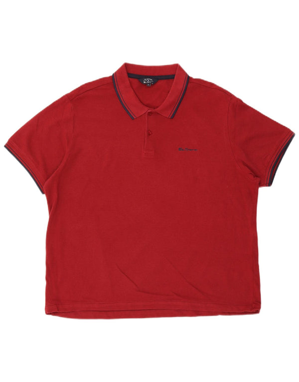Męska koszulka polo Ben Sherman XL, bordowa, bawełniana