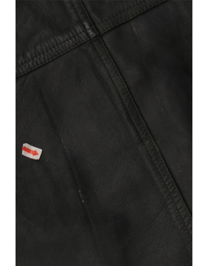 Męska kamizelka skórzana VINTAGE IT 56 2XL Skóra khaki