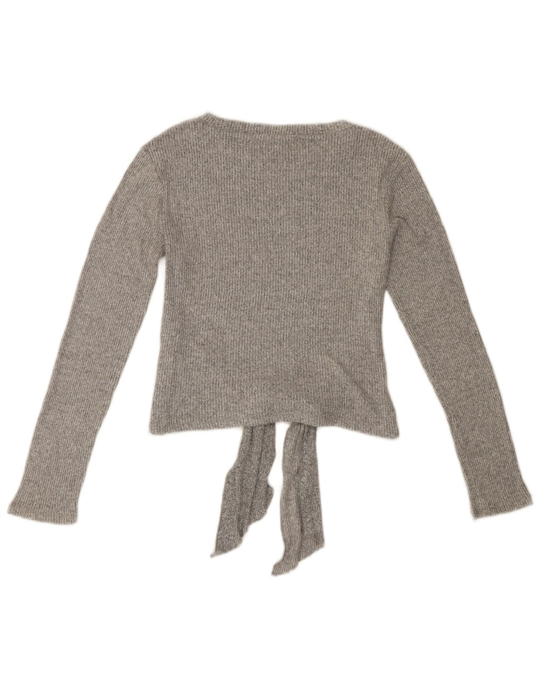 Damski sweter ZARA Crop Boat Neck Sweter UK 14 Large Szara Wiskoza