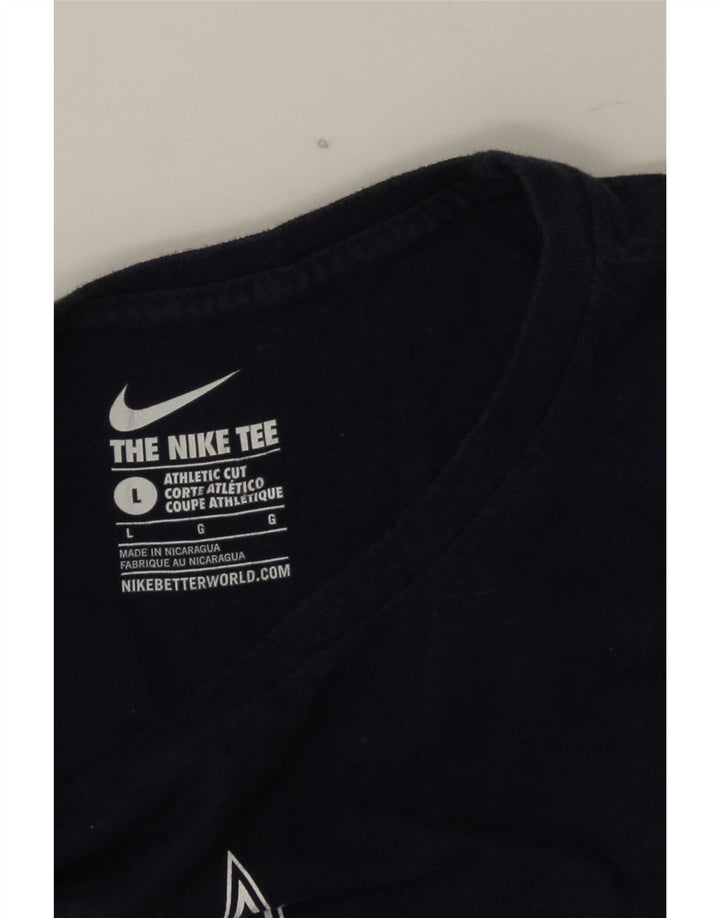 Męski T-shirt z grafiką Nike, duży, granatowy