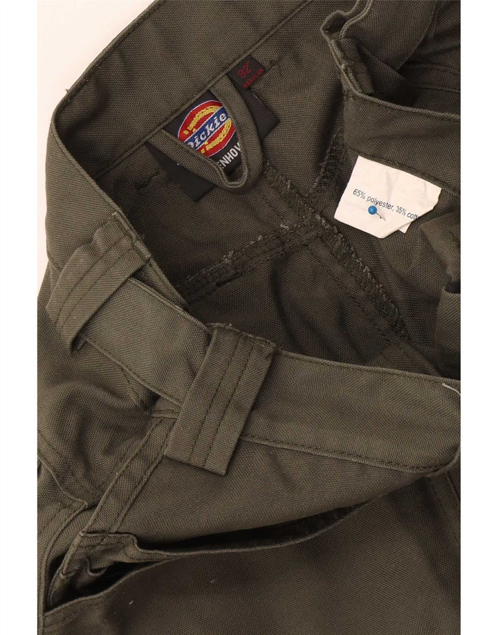 Męskie proste spodnie cargo Dickies W28 L31 Khaki, poliester z blokami kolorów