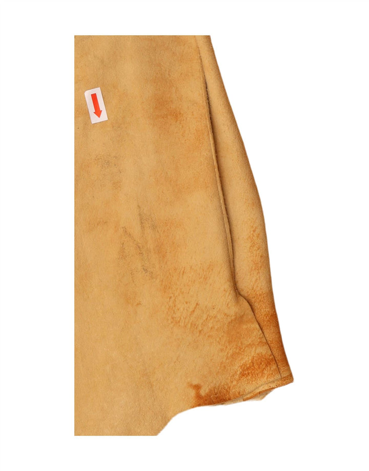 Damska zamszowa kurtka koszulowa Fontanelli IT 46, duża, beżowa skóra