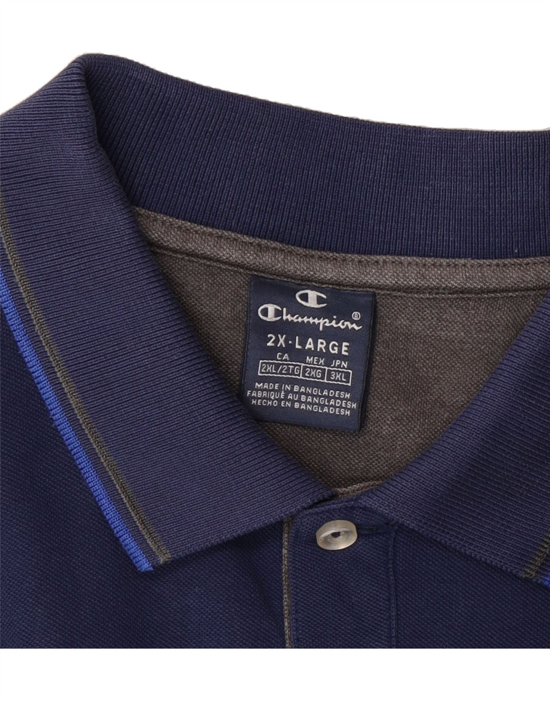 CHAMPION Boys Polo Shirt 15-16 Years Navy Blue Vintage Champion and Second-Hand Champion from Messina Hembry 