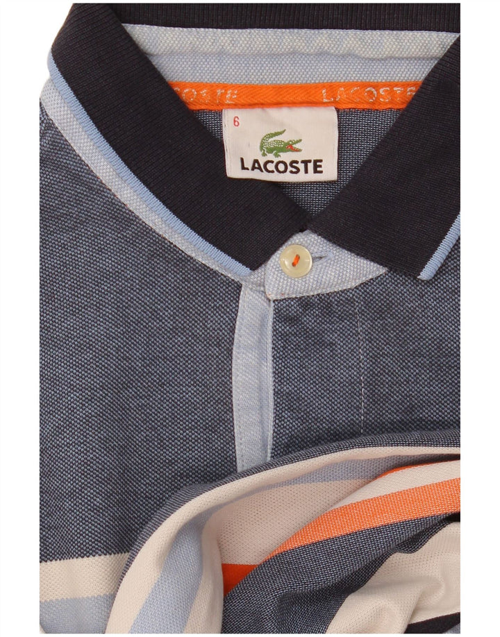 Męska koszulka polo Lacoste, rozmiar 6, XL, niebieska, z blokami kolorów