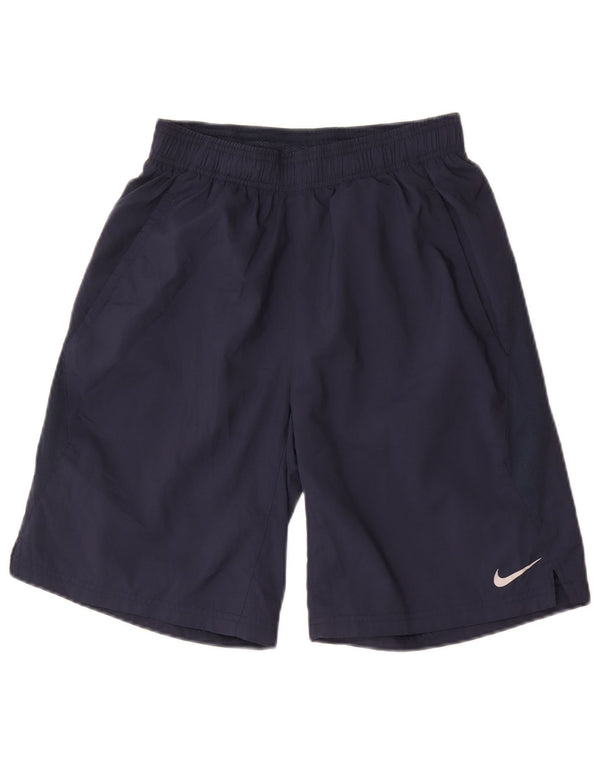 Chłopięce spodenki sportowe Nike Dri Fit w wieku 12-13 lat, duże, granatowe, poliestrowe