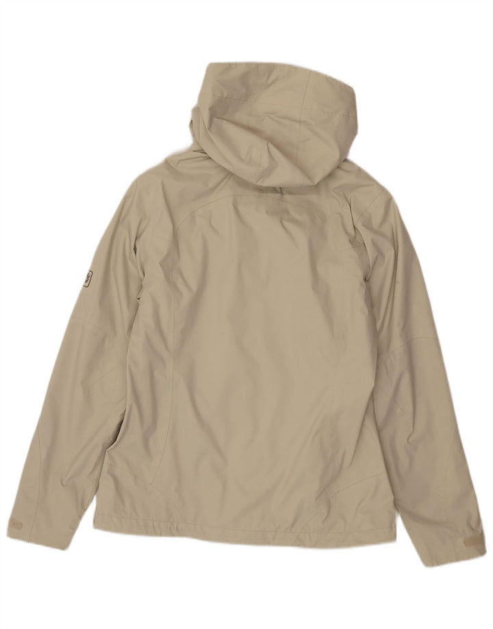 Damska kurtka przeciwdeszczowa z kapturem Jack Wolfskin UK 8/10 Small Beżowy poliamid