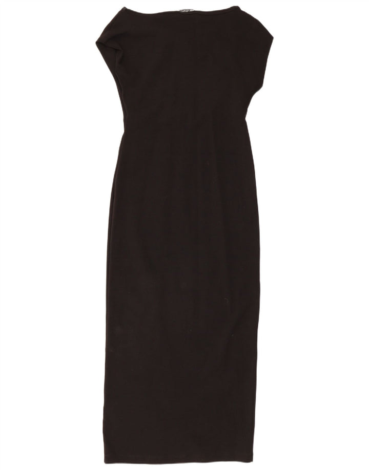 Damska sukienka maxi Zara UK 14, duża, czarna, bawełniana