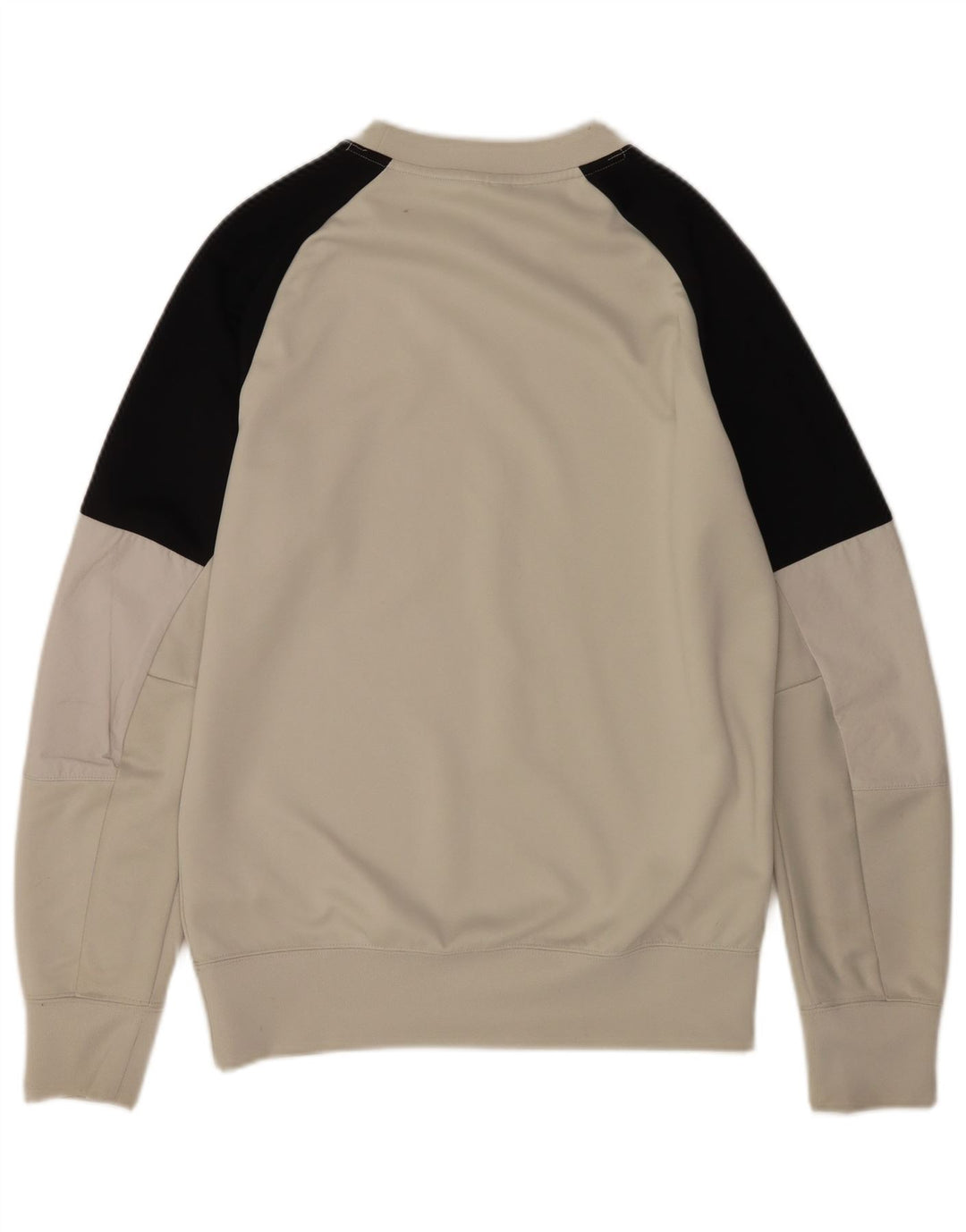 Męski sweter z grafiką Nike, mały, szary, z blokami kolorów, poliester