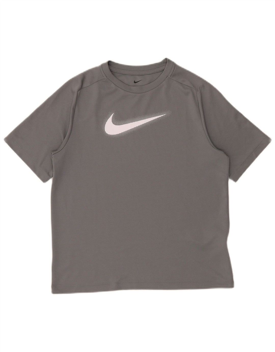 Chłopięcy T-shirt z grafiką NIKE Dri Fit, 13-14 lat, XL, szary, poliester