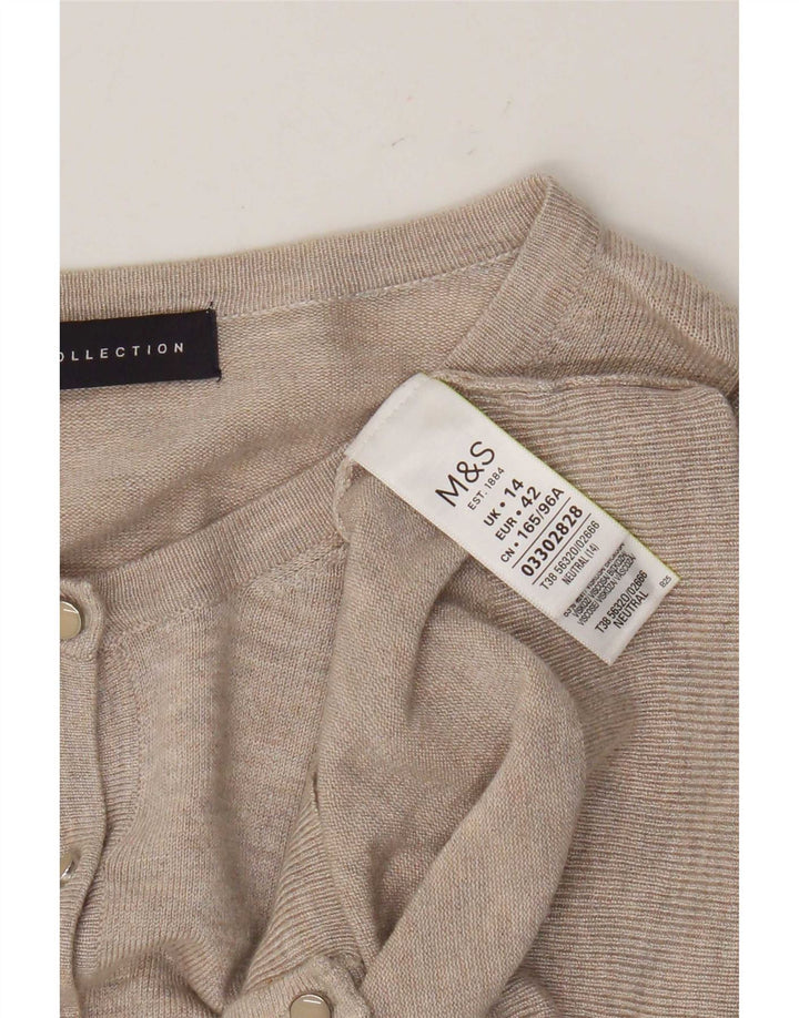 Sweter damski Marks & Spencer UK 14, średni beż, nakrapiana wiskoza