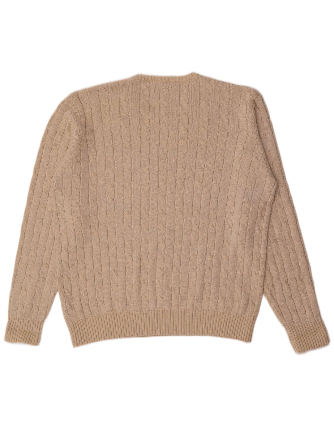 Marks & Spencer Męski sweter z okrągłym dekoltem XL, beżowy