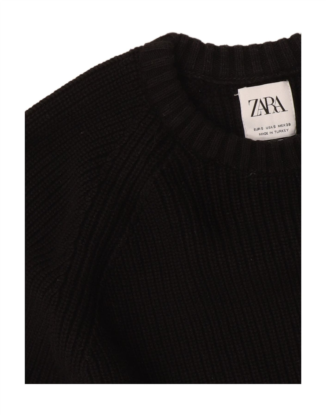 Sweter damski Zara Oversize z okrągłym dekoltem UK 10 Small Black