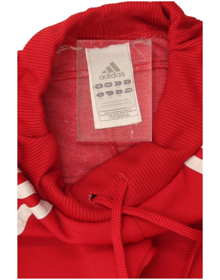 Spodnie dresowe Adidas dziewczęce 7-8 lat, czerwone, poliestrowe