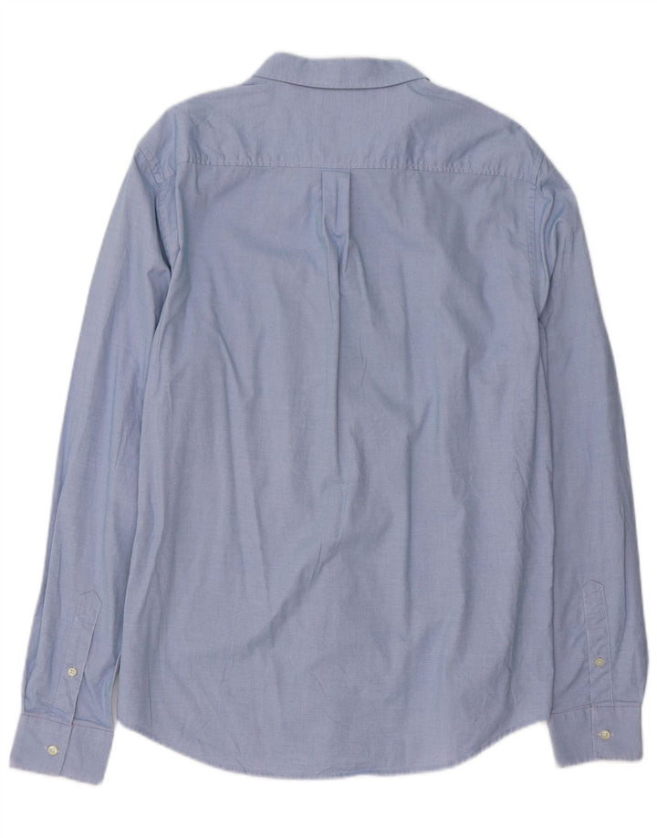 SUPERDRY Męska koszula o regularnym kroju XL, niebieska, bawełniana w prążki