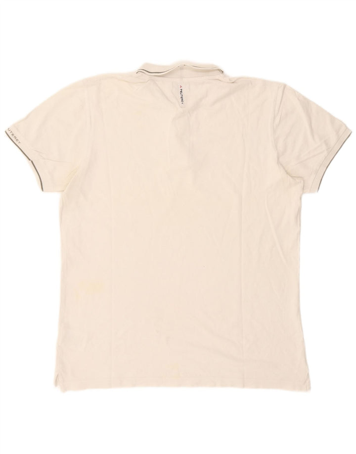 Męska koszulka polo PEUTEREY 2XL, biała, bawełniana