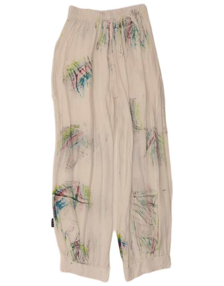Damskie spodnie haremowe w stylu vintage, średnie W28 L29, wiskoza White Tie Dye