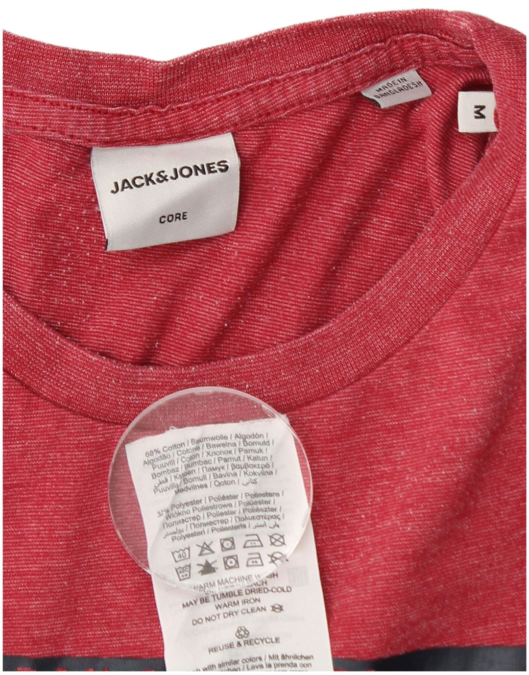 Męski T-shirt z grafiką Jack & Jones, bawełniany, w kolorze średniej czerwieni