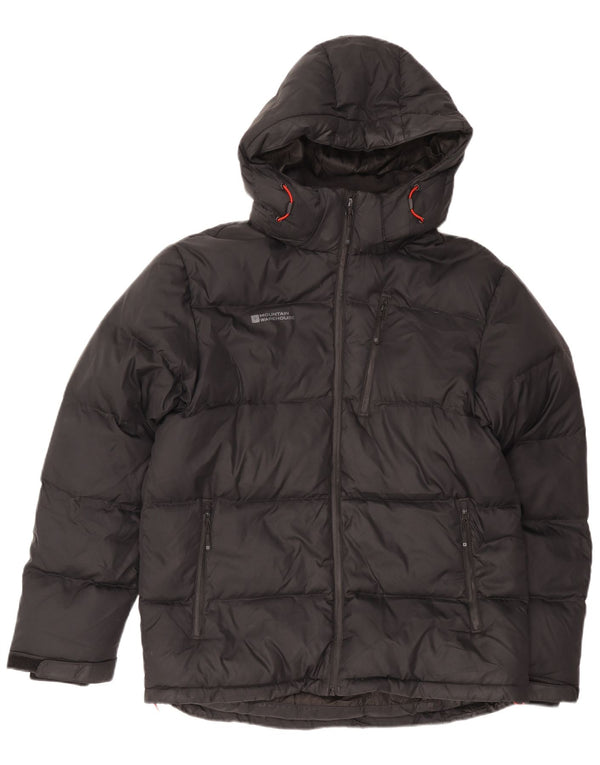 Męska ocieplana kurtka z kapturem Mountain Warehouse UK 38, średni czarny nylon
