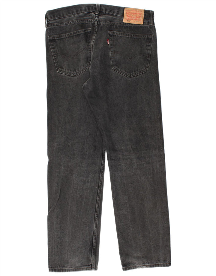 Męskie dżinsy Levi's 505 Straight W34 L32 Szara bawełna