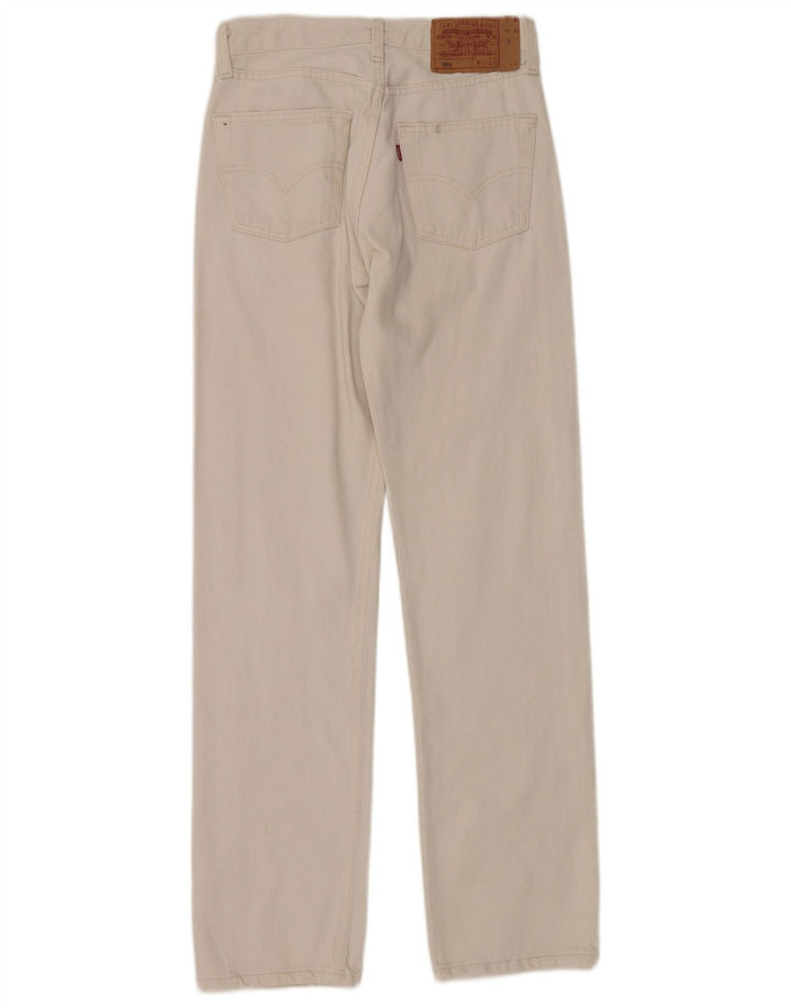 Damskie dżinsy Levi's 501 Straight W28 L32 Biała bawełna