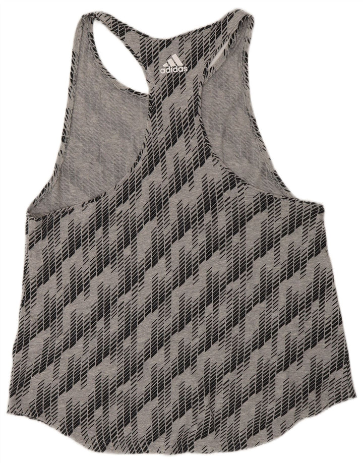 Damska kamizelka graficzna Adidas Top UK 12 Średni szary geometryczny