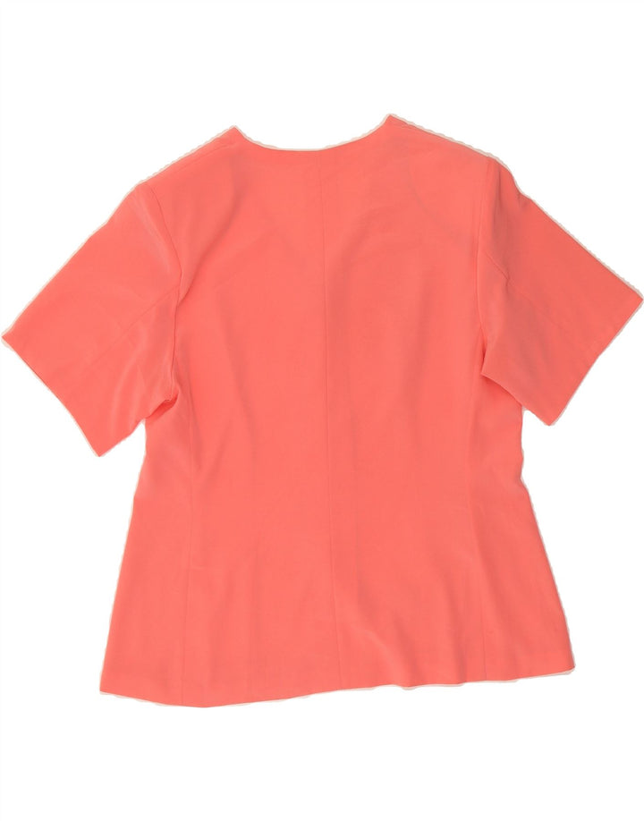 VINTAGE Womens Short Sleeve Shirt Blouse UK 14 Medium Pink Vintage Vintage and Second-Hand Vintage from Messina Hembry 
