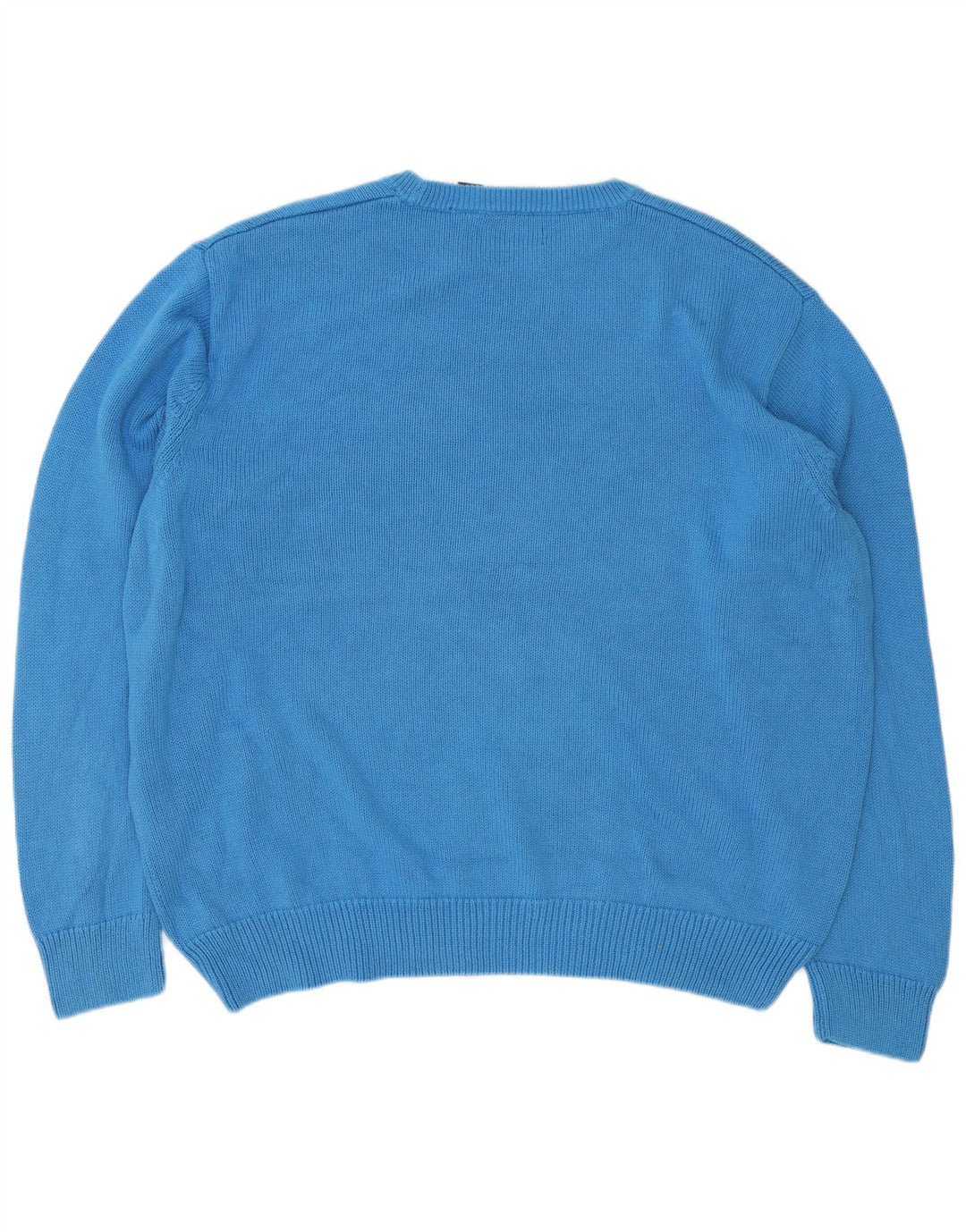 Męski sweter z wycięciem pod szyją Chaps, 2XL, niebieska bawełna