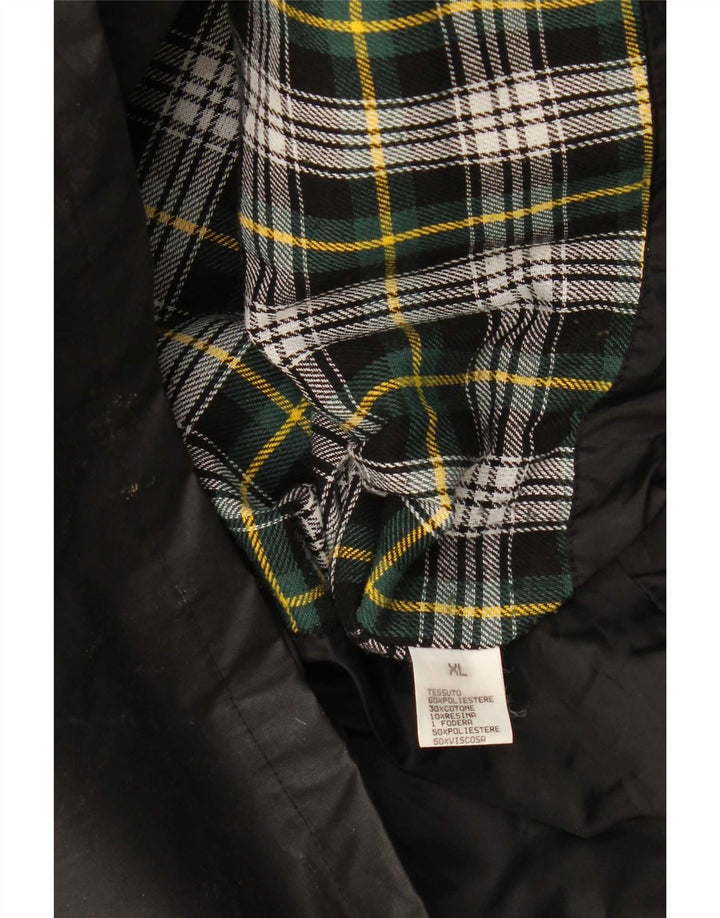 Męska kurtka z woskowanej bawełny Wikes & Akerman UK 42 XL, czarny poliester