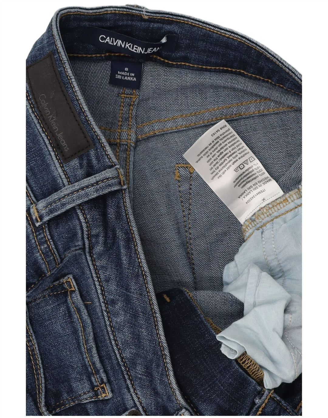 Damskie jeansy skinny CALVIN KLEIN US 8 Medium W30 L28 Niebieskie, bawełniane