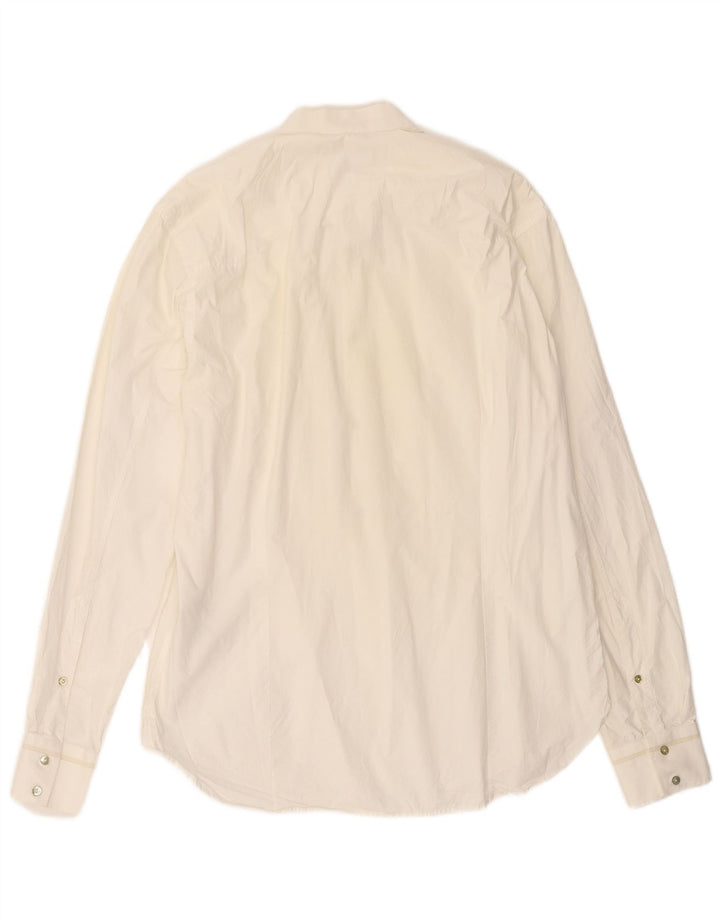 Koszula męska smokingowa DIESEL XL, biała, geometryczna bawełna