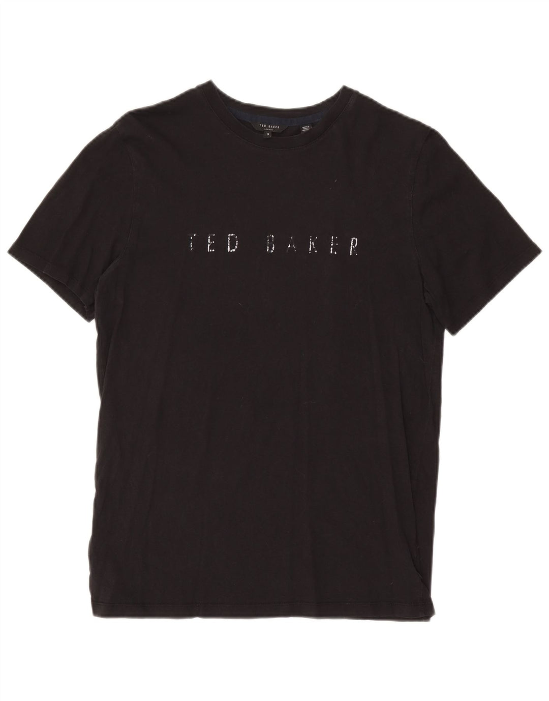 Męski T-shirt z grafiką Ted Baker, rozmiar 3, średni czarny